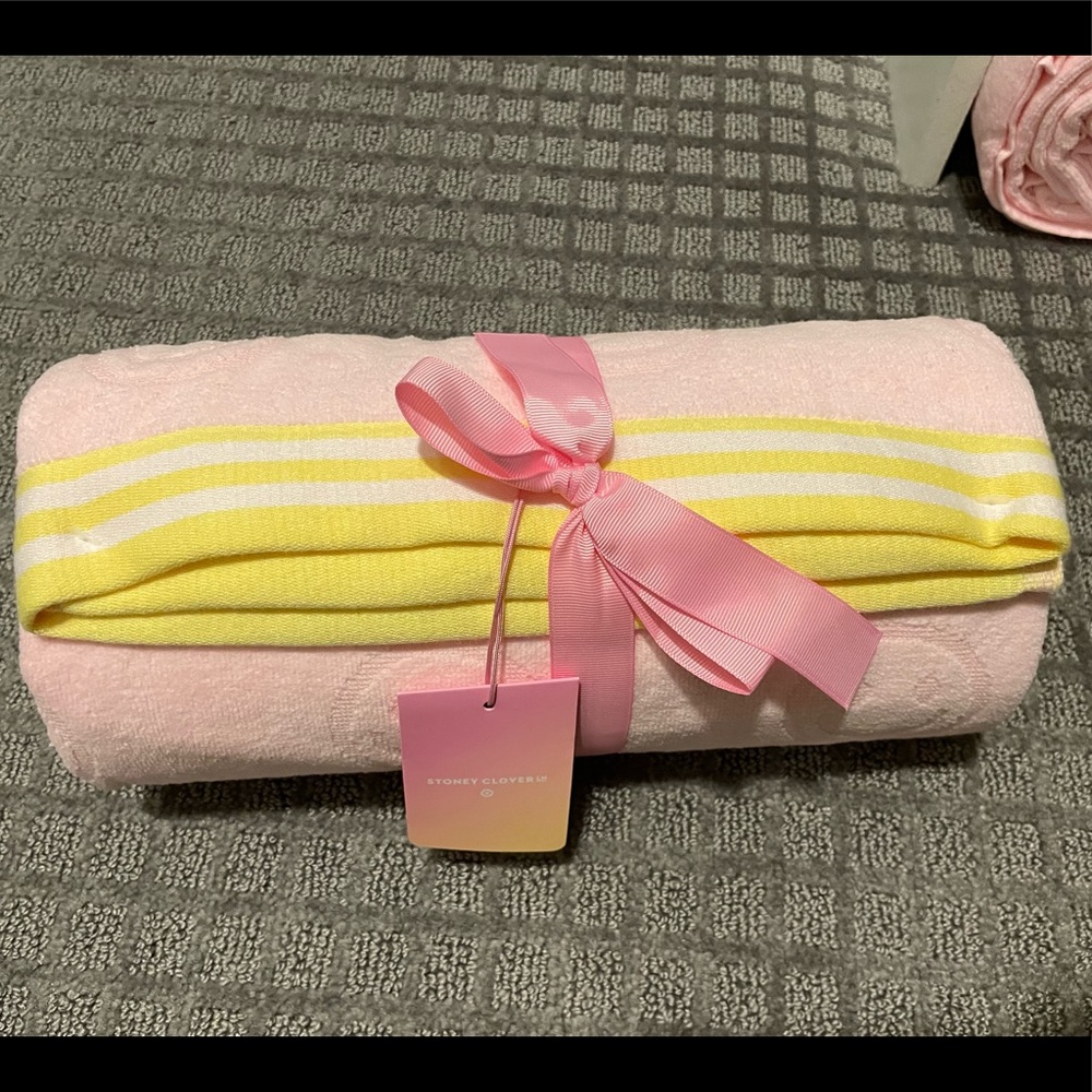 Stoney Clover Lane x Target Smiley Face Pink Beach Towel